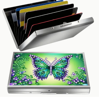 Diamond Painting Edelstahl Kartenhalterbox